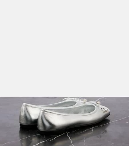 Jimmy Choo Elme metallic leather ballet flats 3