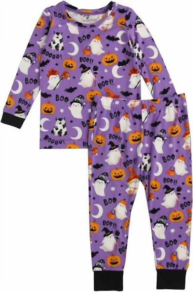 Angel Dear Angel Dear - Kids
 Costumed Ghosts Glow in The Dark Pajama Set