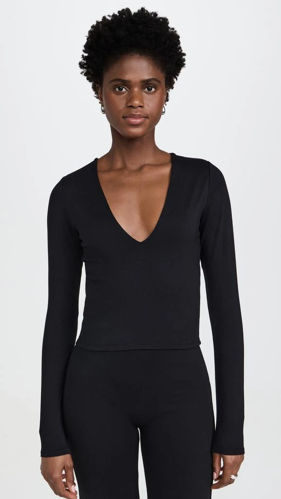 Les Tien Dan Deep V Neck Long Sleeve Tee 6