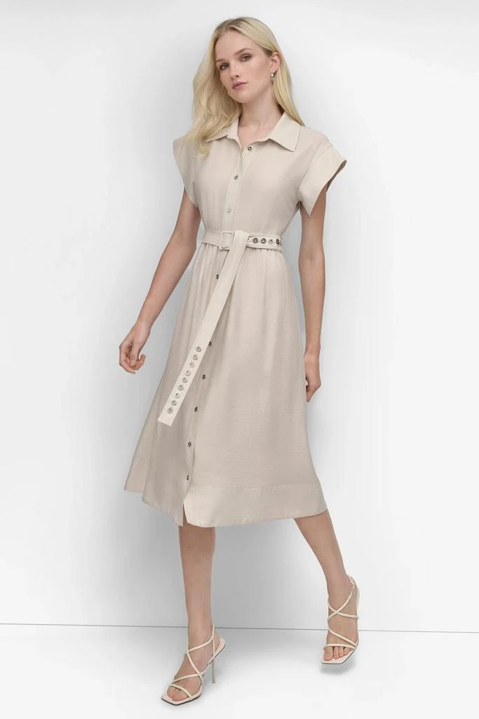 DKNY SHIRT DRESS WITH GROMET BELT 9