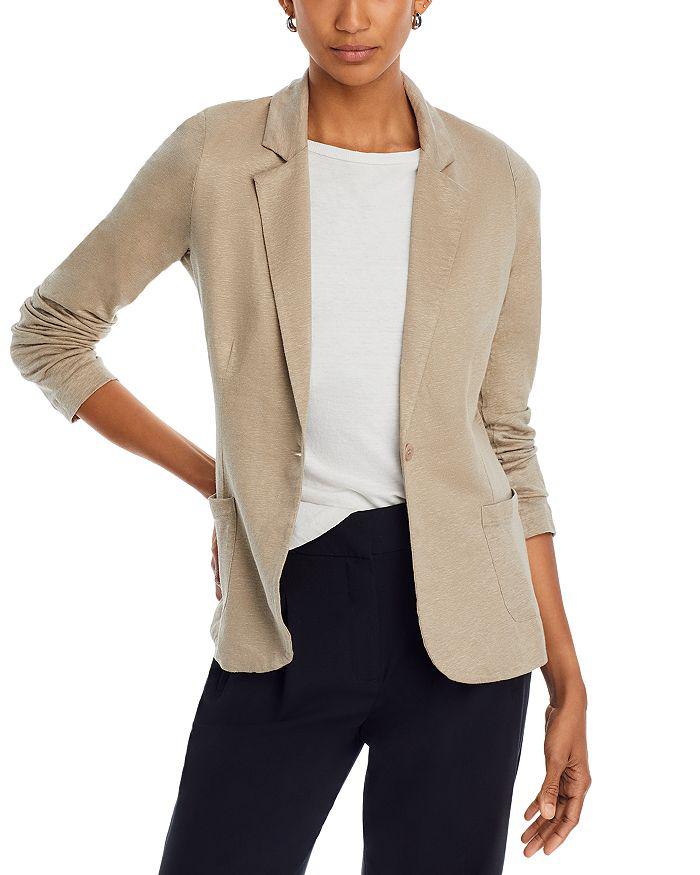 MAJESTIC FILATURES Fitted Linen Blazer