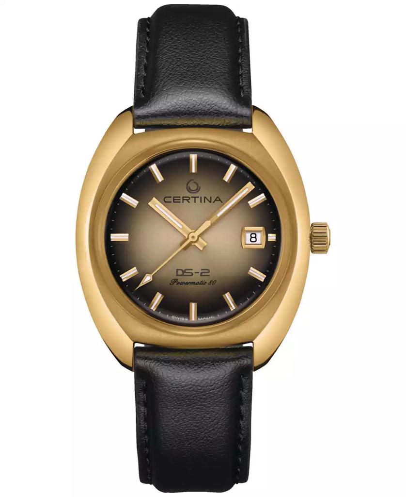 Certina Men's Swiss Automatic DS-2 Black Synthetic Strap Watch 40mm