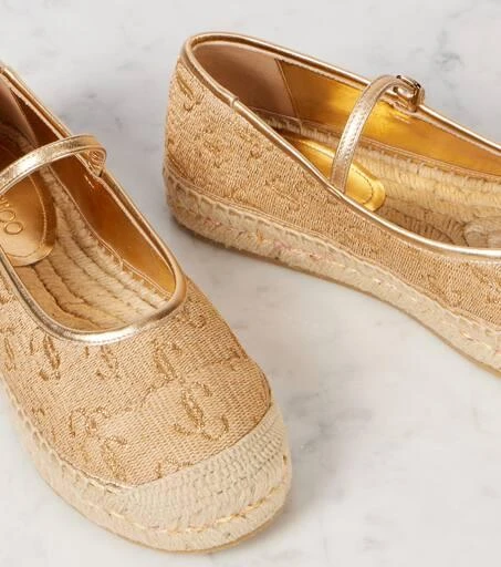 Jimmy Choo Aciel leather-trimmed espadrilles 5