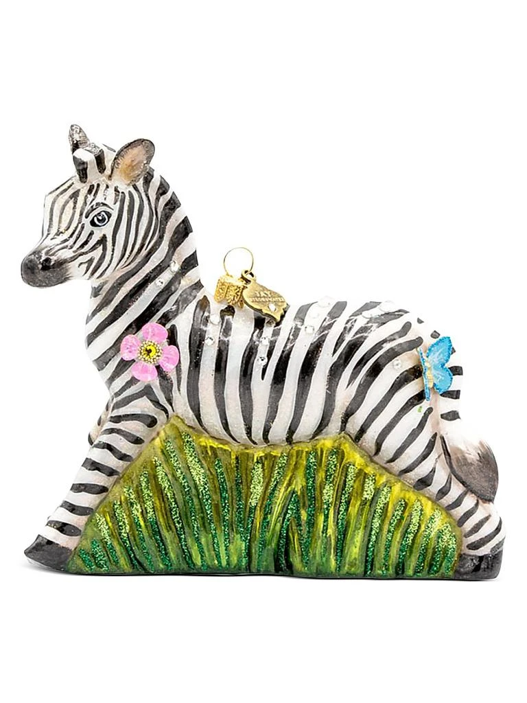 Jay Strongwater Striped Blossom Christmas Ornament