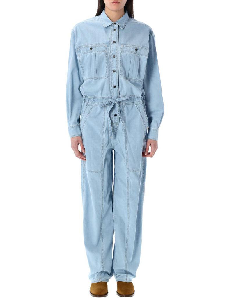 ワンピース Isabel Marant Etoile 'Dylan' Jumpsuit MARANT ETOILE Dylan Cotton Voile Short Jumpsuit Isabel