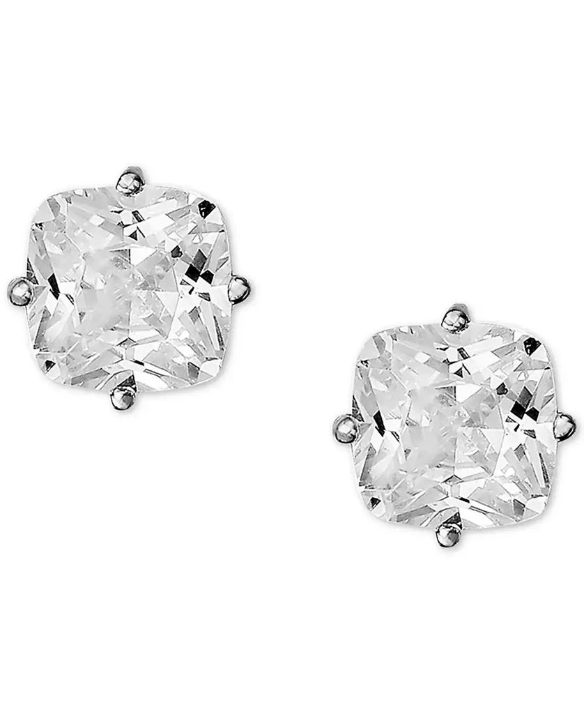 Giani Bernini Cubic Zirconia Cushion Stud Earrings in Sterling Silver, Created for Macy's 3