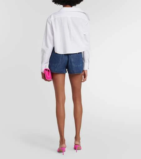 Valentino Asymmetric cropped cotton shirt 3