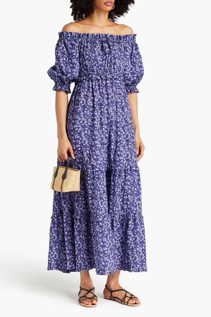 PEONY SWIMWEAR Off-the-shoulder cotton and ECOVERO-blend maxi dress