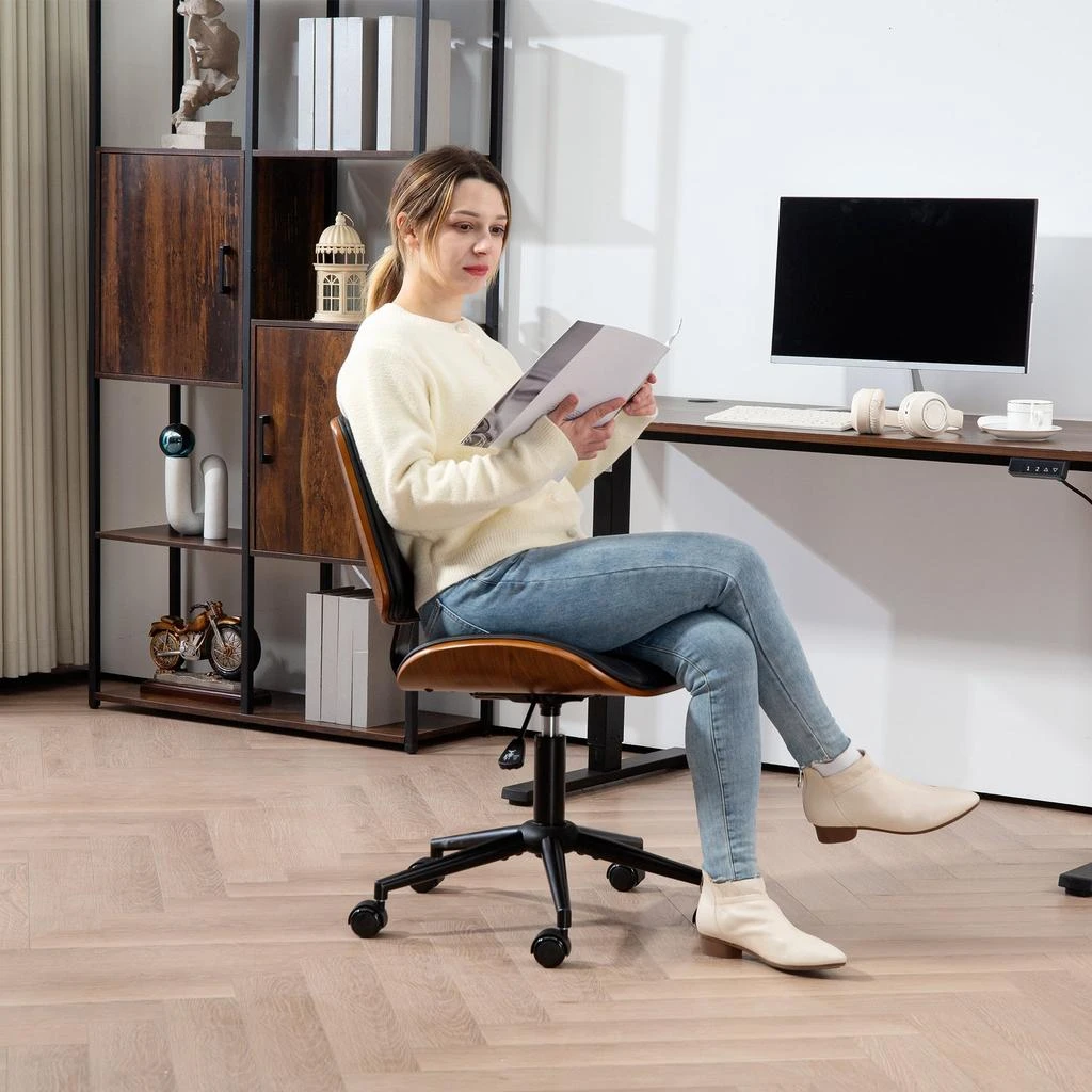 Hivvago Home Desk Chair with Wheels, 360° Swivel, and Adjustable Height 2