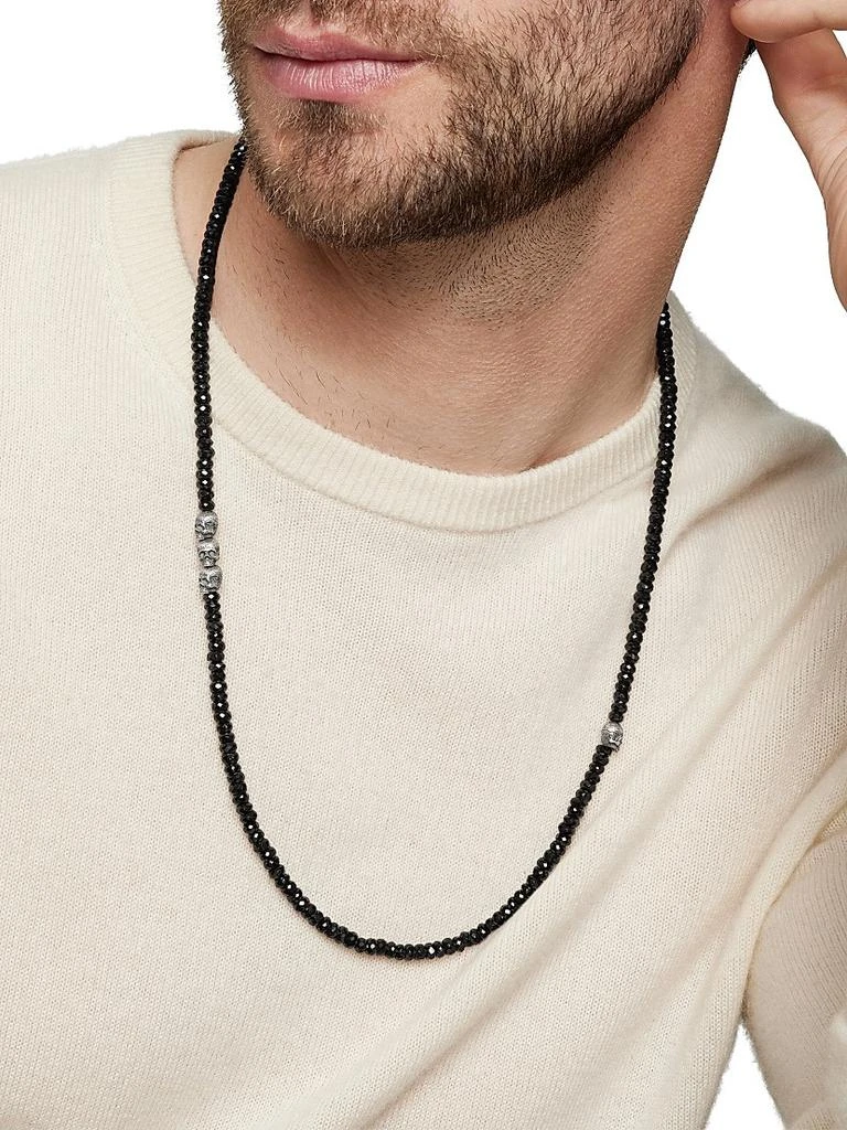 David Yurman Memento Mori Skull Station Necklace in Sterling Silver 6