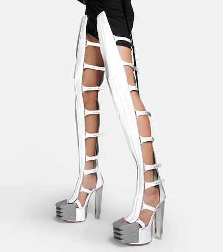 Rick Owens Spartans platform over-the-knee boots 7