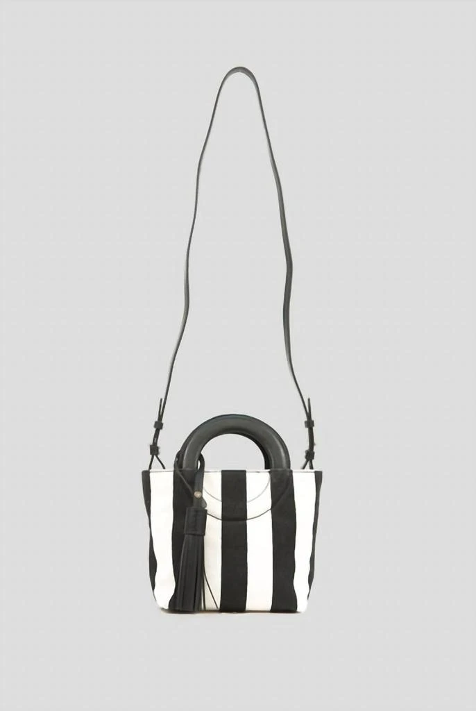 Maison N.H. Paris Women's Oberkampf Petit Tote Bag In Black/white 2