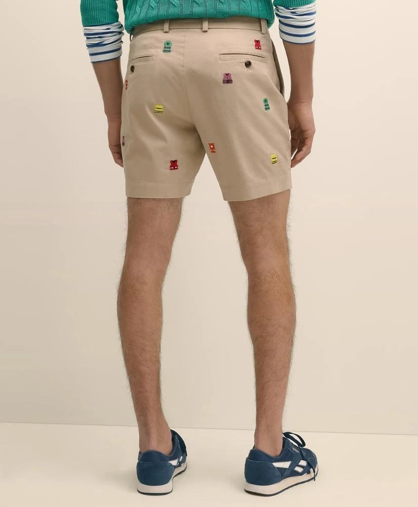 Brooks Brothers 7" Cotton Embroidered Life Vest Shorts 4