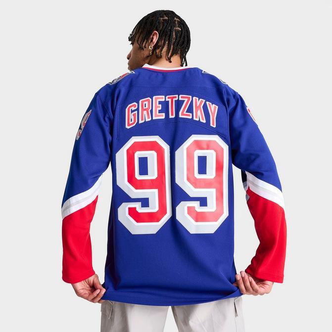 Mitchell and Ness Men's Mitchell & Ness Blue Line Wayne Gretzky New York Rangers NHL 96-97 Hockey Jersey