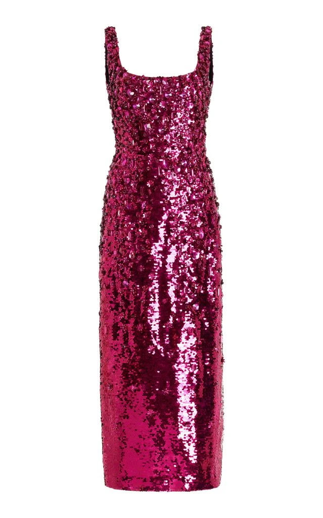 Carolina Herrera Carolina Herrera - Sequined Midi Dress - Pink - US 2 - Moda Operandi 1