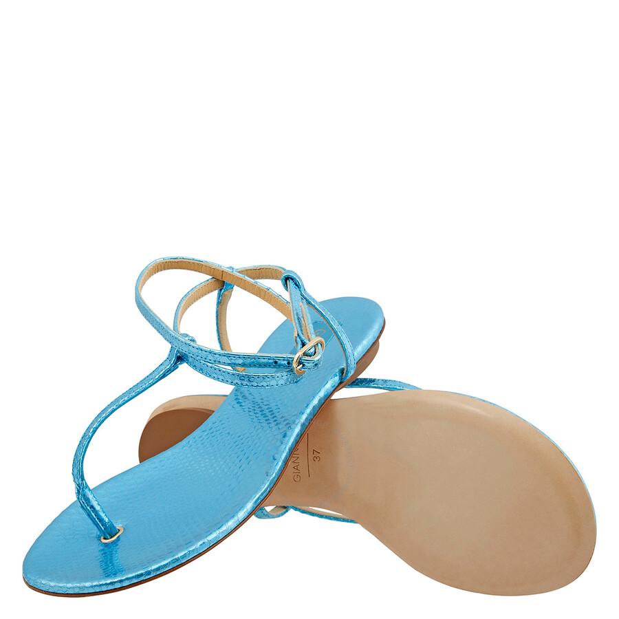 GIANNICO Ladies Kai Flip Flops Leather Flats