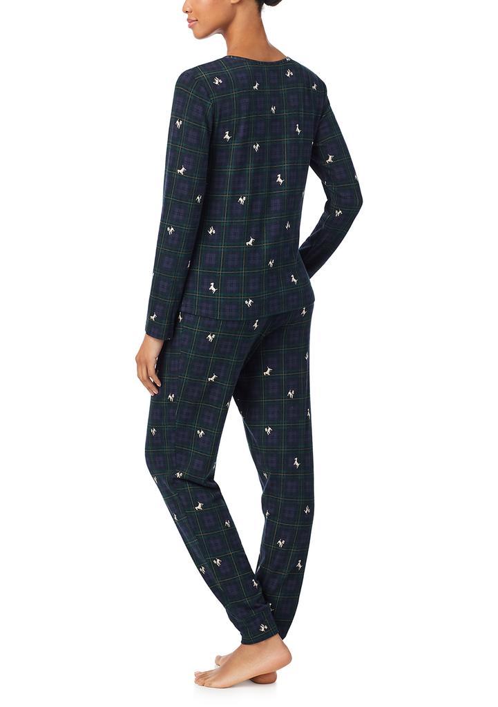 Ralph Lauren Long Sleeve Henley Jogger Pant Pajama Set