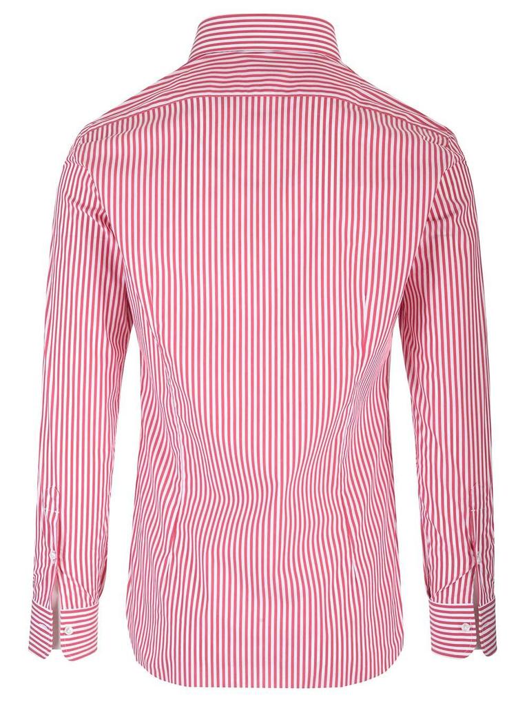 BARBA Barba Stretch Striped Shirt