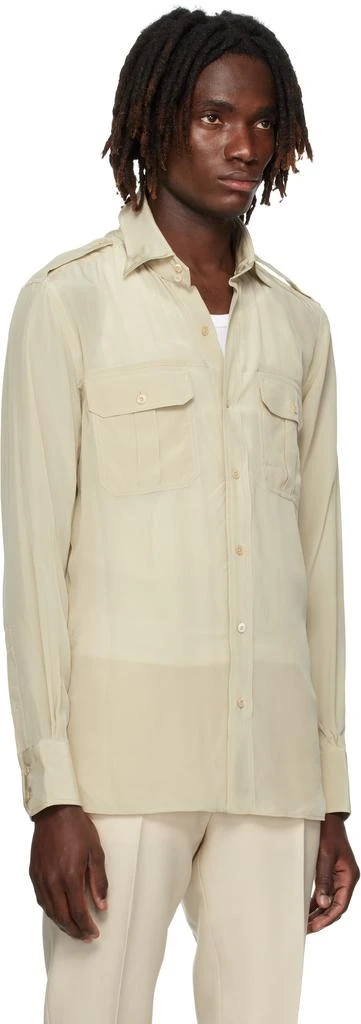 Tom Ford Beige Silk Shirt 2