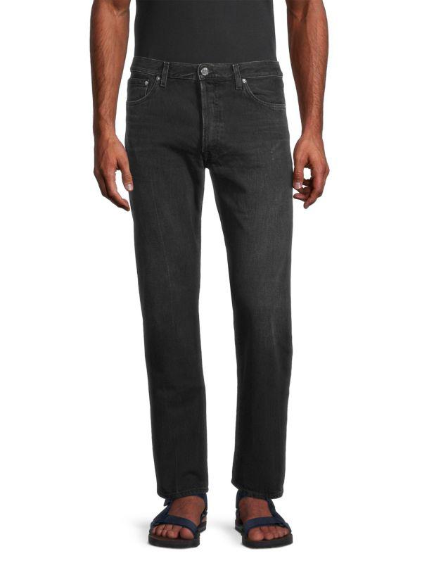 BLK DNM Fading Slim Straight-Leg Stretch Jeans