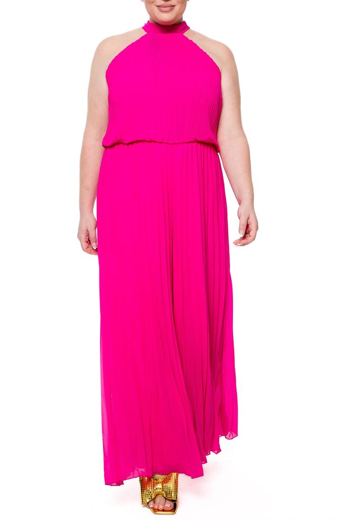 Meghan LA Wild Orchid Pleated Jumpsuit