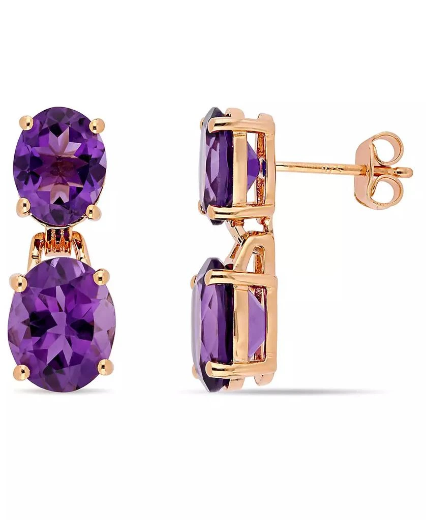 Macy
s Garnet (10 ct.t.w.) Dangle Earrings in Gold over Sterling Silver