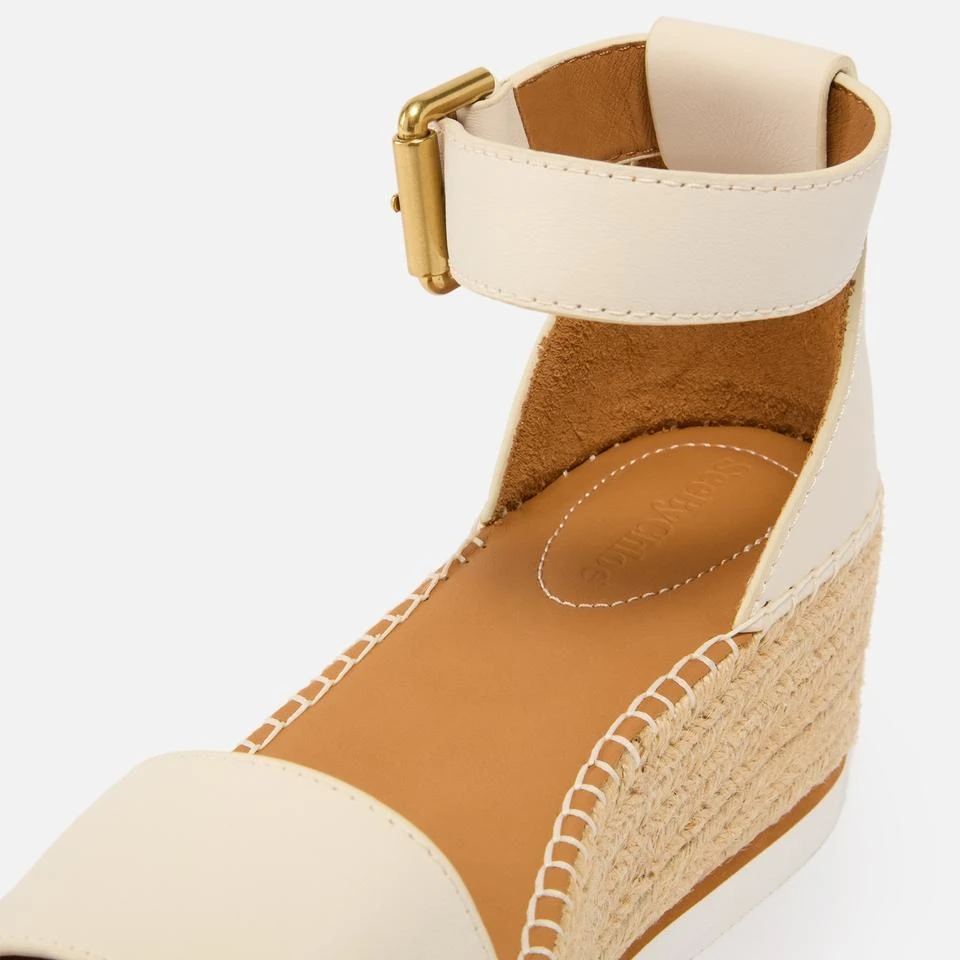 See by Chloé SEE BY CHLOÉ WOMEN'S GLYN LEATHER FLATFORM ESPADRILLE SANDALS 3