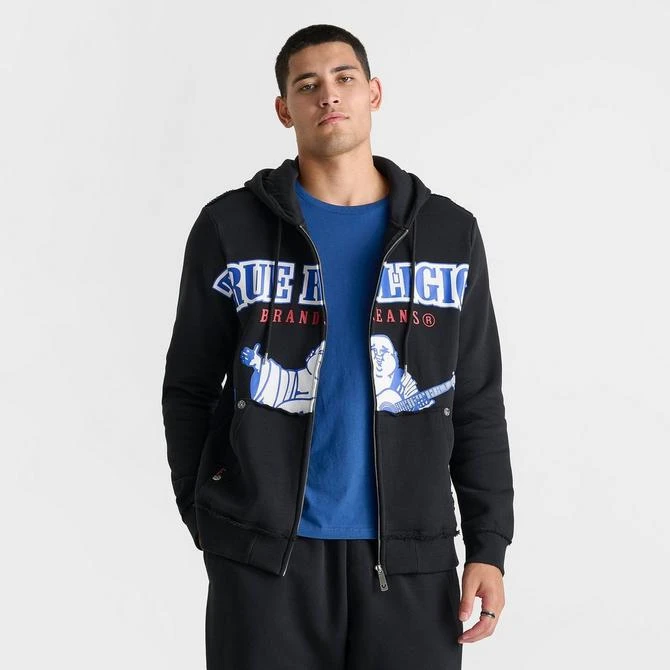 True Religion Men's True Religion Icon Exaggerated Graphic Full-Zip Hoodie 3