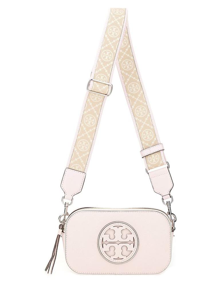 Tory Burch Pastel Pink Leather Miller Crossbody Bag
