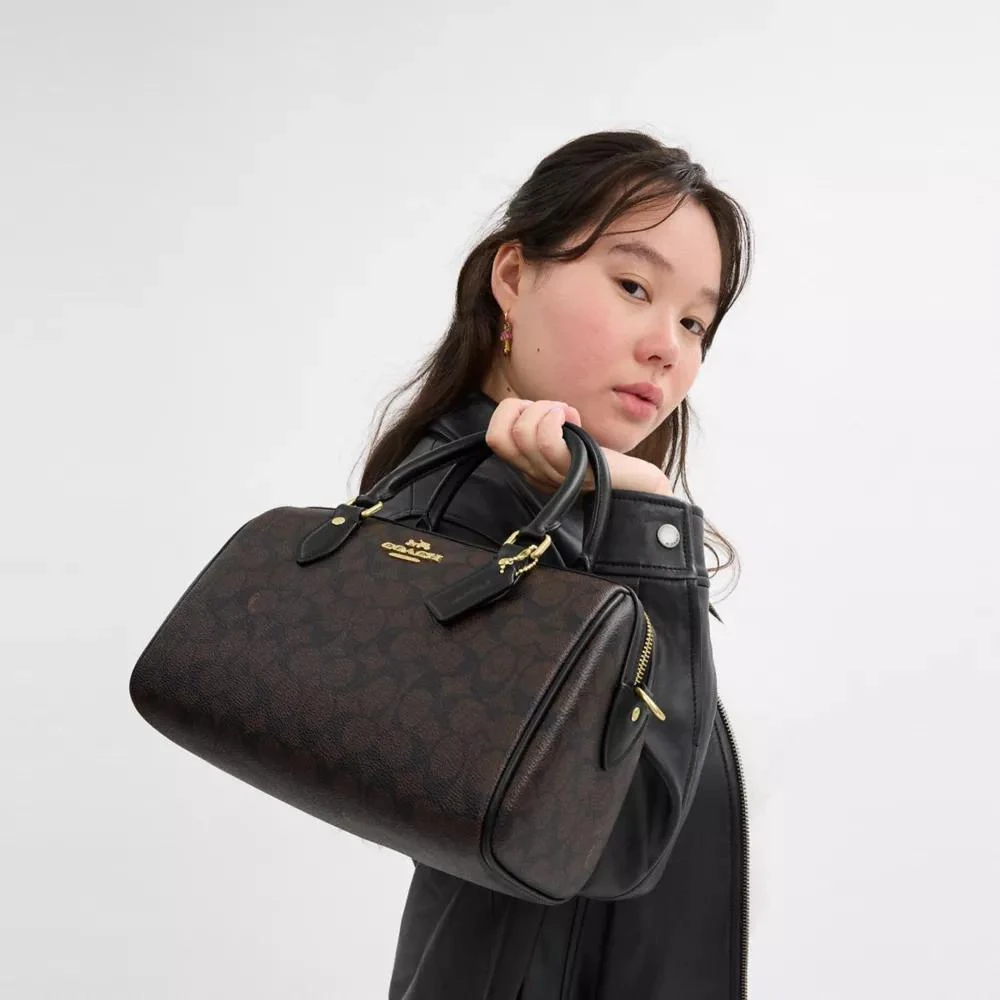 Coach Rowan Satchel Bag In Signature Canvas 3