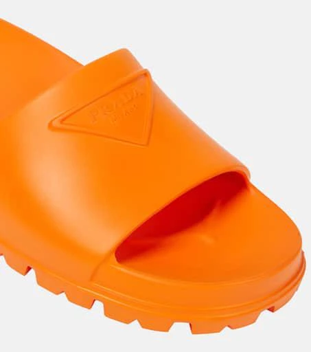 Prada Logo rubber slides 6