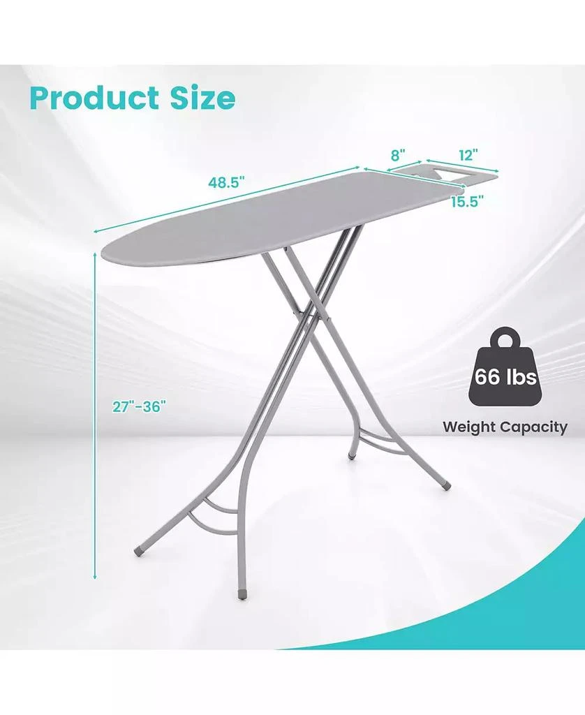 Ecooso Foldable Ironing Board with Iron Rest and Adjustable Height 3