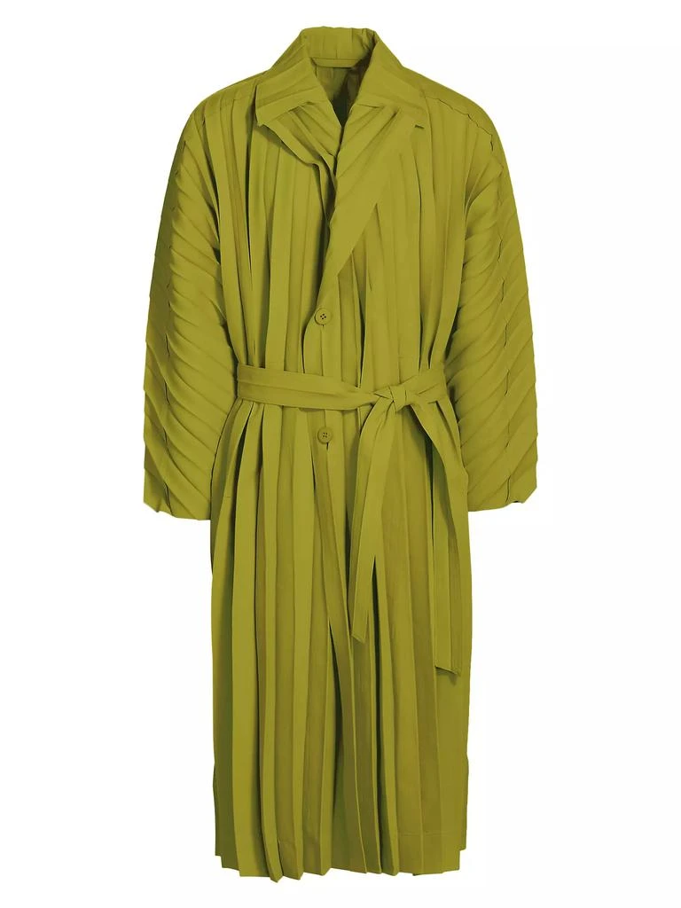 Homme Plissé Issey Miyake Edge Belted Trench Coat 1