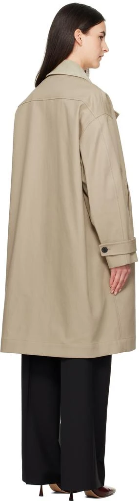 Róhe Beige Suede Collar Garden Trench Coat 3