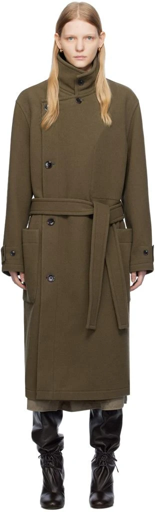 LEMAIRE Taupe Wrap Coat 1
