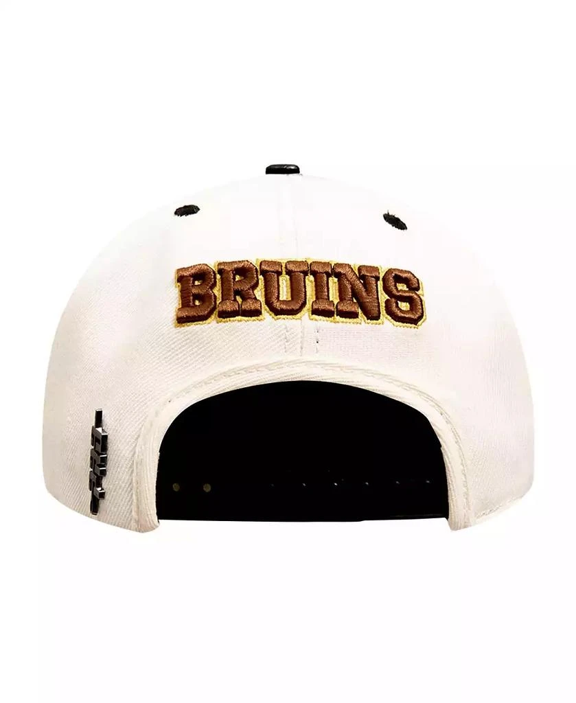 Pro Standard Men's Cream Boston Bruins Retro Classic Logo Snapback Hat 4