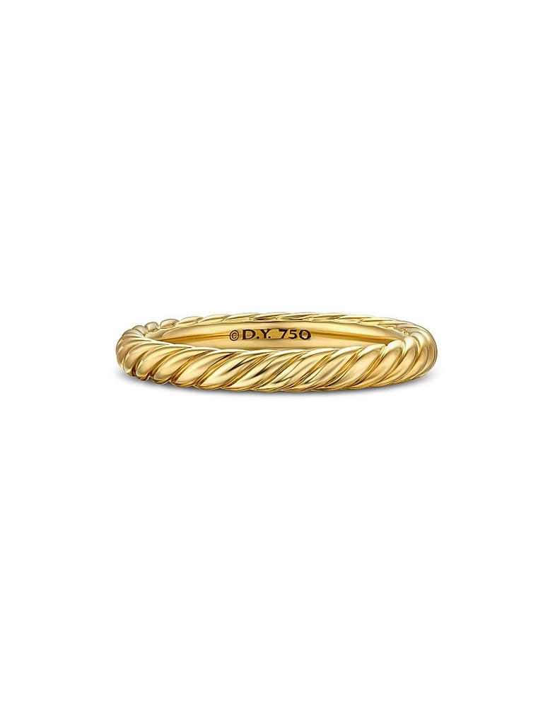 David Yurman Cable Band Ring in 18K Yellow Gold, 2.8MM