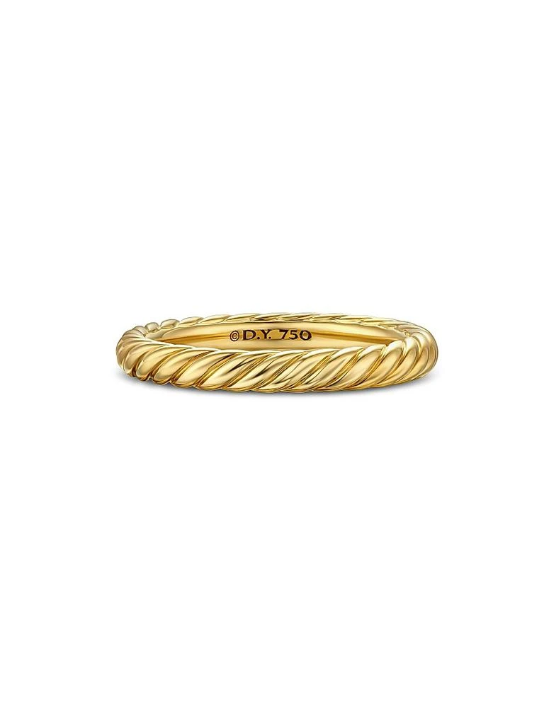 David Yurman Cable Band Ring in 18K Yellow Gold, 2.8MM 1