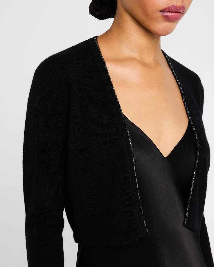 Neiman Marcus Cashmere Chain-Trim Shrug 5