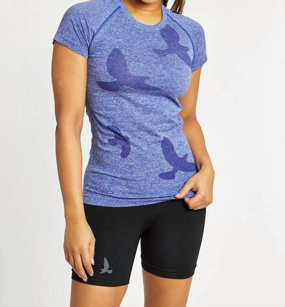 Oiselle Women's Flyte Short Sleeve Shirt In Lapis 1