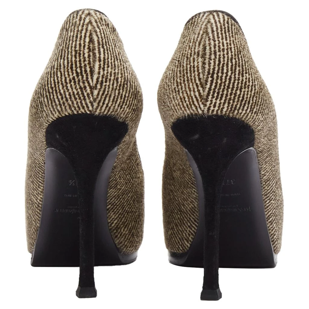 Yves Saint Laurent Tribtoo wool tweed platform heel pump 5