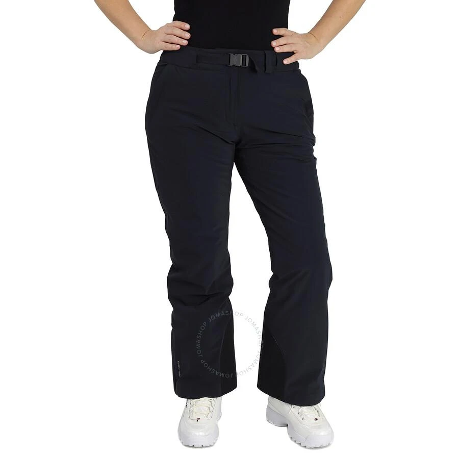 Moncler Ladies Black Buckled Ankle-zip Straight Trousers 1