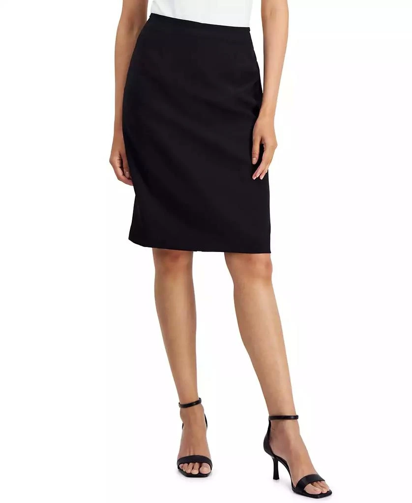 Kasper Women's Stretch-Crepe Back-Vent Skimmer Pencil Skirt 1