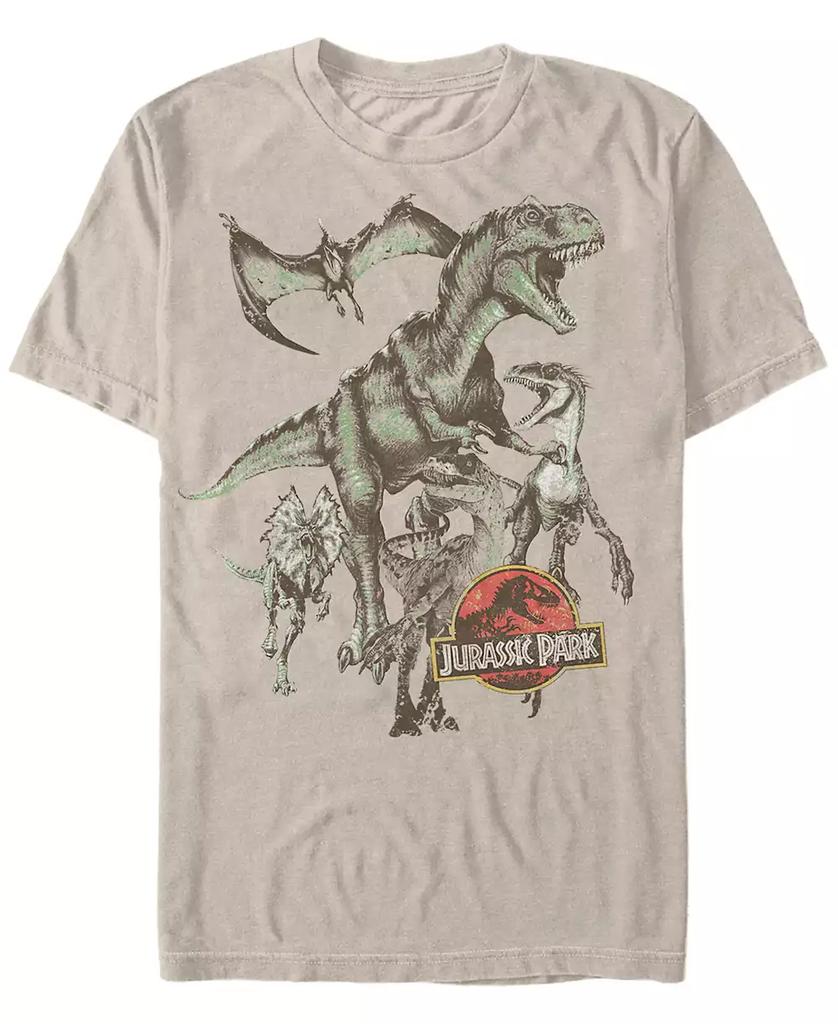 Jurassic Park Jurassic Park Men's Retro Dinosaur Group Short Sleeve T-Shirt