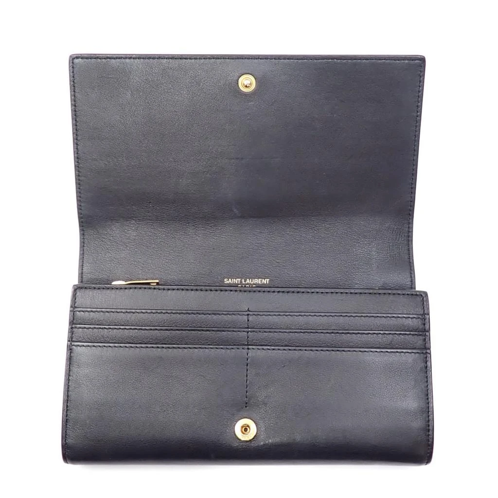 Yves Saint Laurent Leather Long Wallet (Bi-Fold) (Pre-Owned) 3