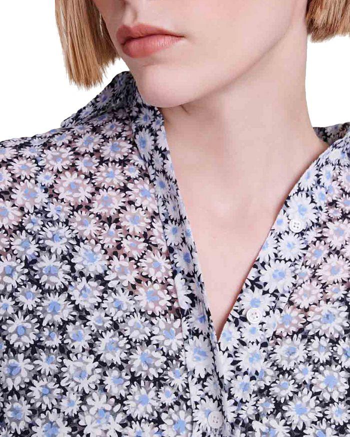 Maje Rarguerite Semi Sheer Mini Dress