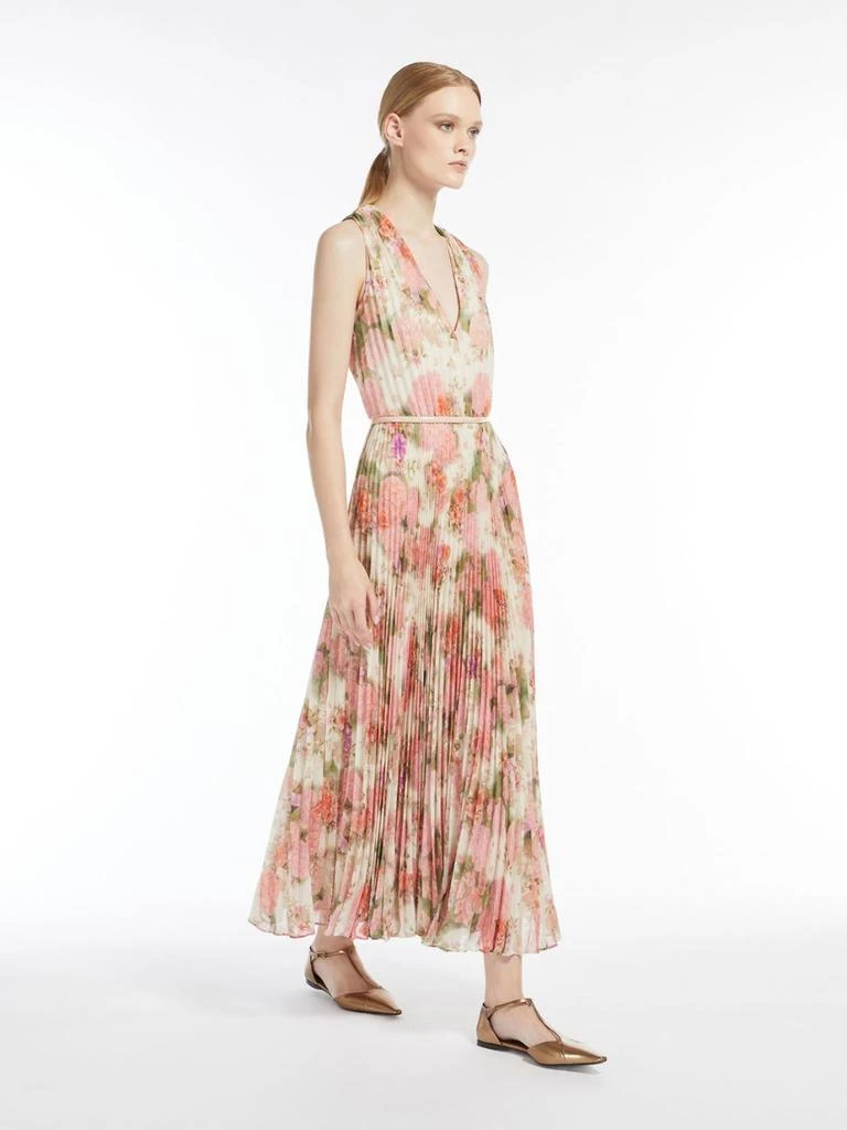 Max Mara Flared printed georgette dress 5