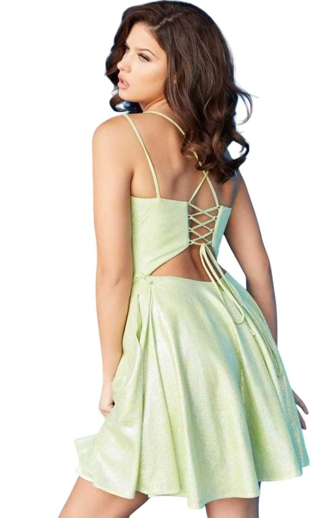 JVN Jvn - Spaghetti Straps Empire Waist Prom Dress 3
