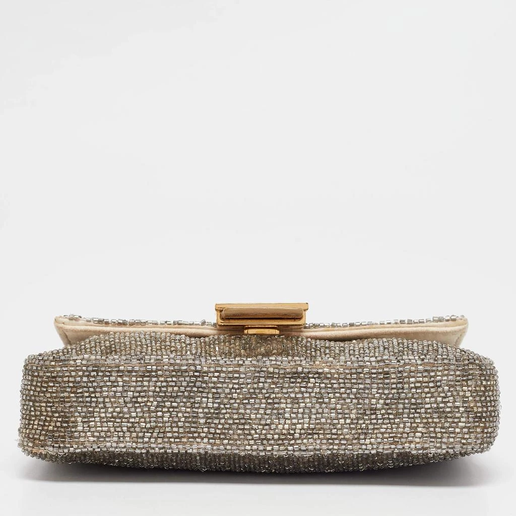 Fendi Fendi Metallic Beaded Micro Baguette Bag 9