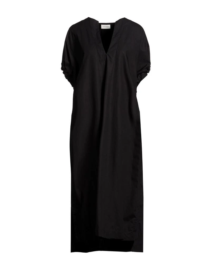 knee length dresses for ladies Yellow Midi Dress with Puff Sleeves